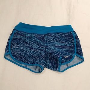 NIKE DRI-FIT ATHLETIC BLUE SHORTS